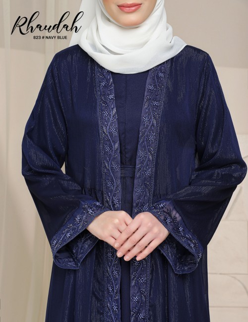 RHAUDAH ABAYA (NAVY BLUE) 823