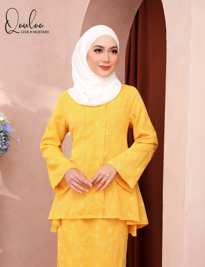 QAWLAA KEBAYA MODERN (MUSTARD) 1238 / P1238