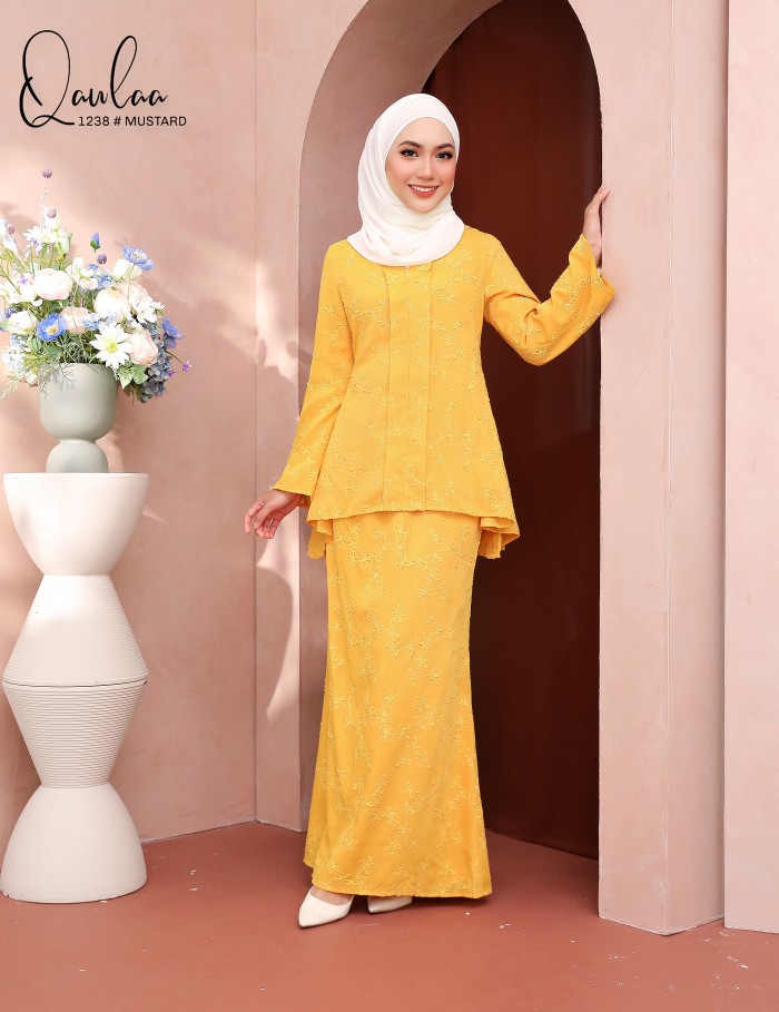 QAWLAA KEBAYA MODERN (MUSTARD) 1238 / P1238