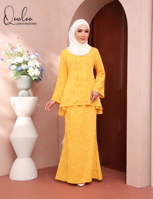 QAWLAA KEBAYA MODERN (MUSTARD) 1238 / P1238