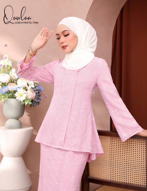 QAWLAA KEBAYA MODERN (PASTEL PINK) 1238 / P1238