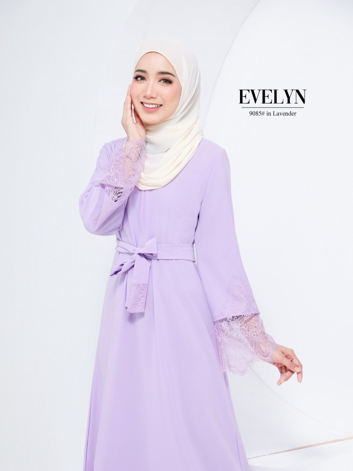 EVELYN LACE DRESS (LAVENDER) 9085