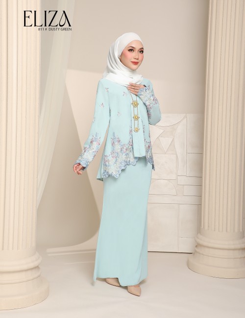 ELIZA KEBAYA MODERN (DUSTY GREEN) 811