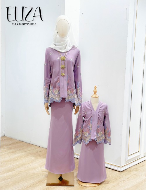 KIDS ELIZA KEBAYA MODERN (DUSTY PURPLE) K811