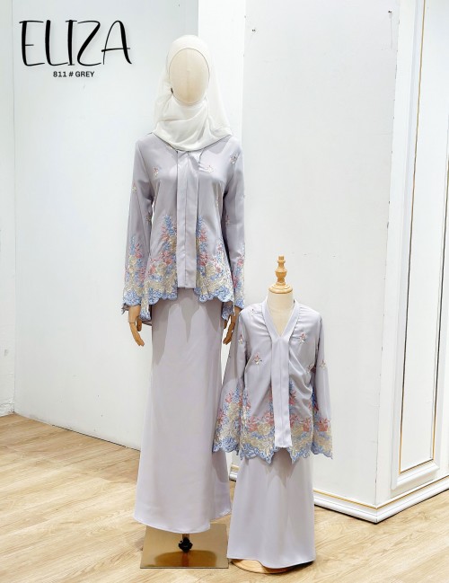 KIDS ELIZA KEBAYA MODERN (GREY) K811