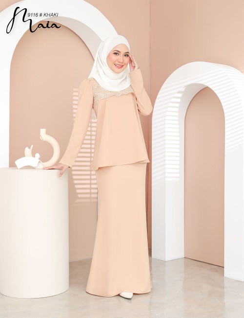 MAIA KURUNG MODERN (KHAKI)  9116