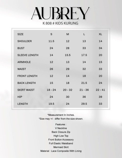 KIDS AUBREY KURUNG (BABY BLUE) K808