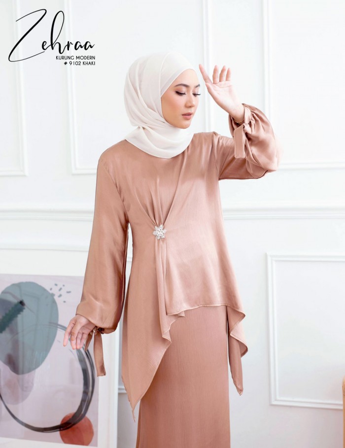 ZEHRAA KURUNG MODERN (KHAKI) 9102