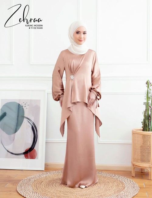 ZEHRAA KURUNG MODERN (KHAKI) 9102