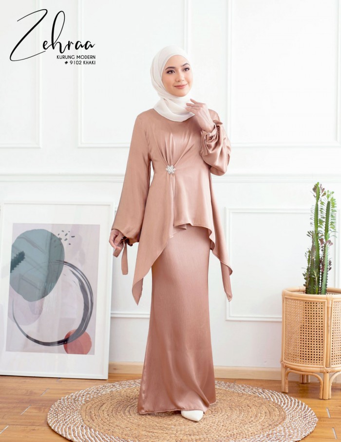 ZEHRAA KURUNG MODERN (KHAKI) 9102