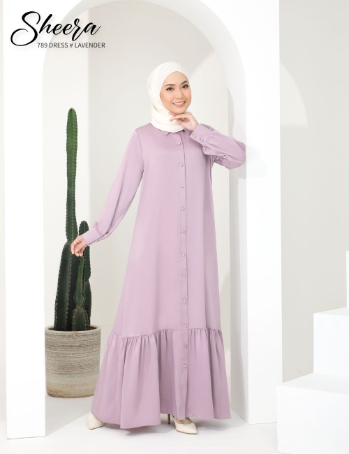 SHEERA 3 WAY DRESS WITH BELT (LAVENDER) 789 / P789