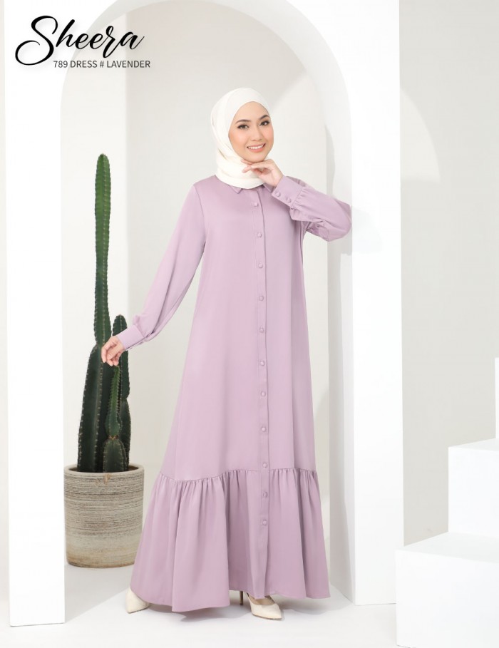 SHEERA 3 WAY DRESS WITH BELT (LAVENDER) 789 / P789