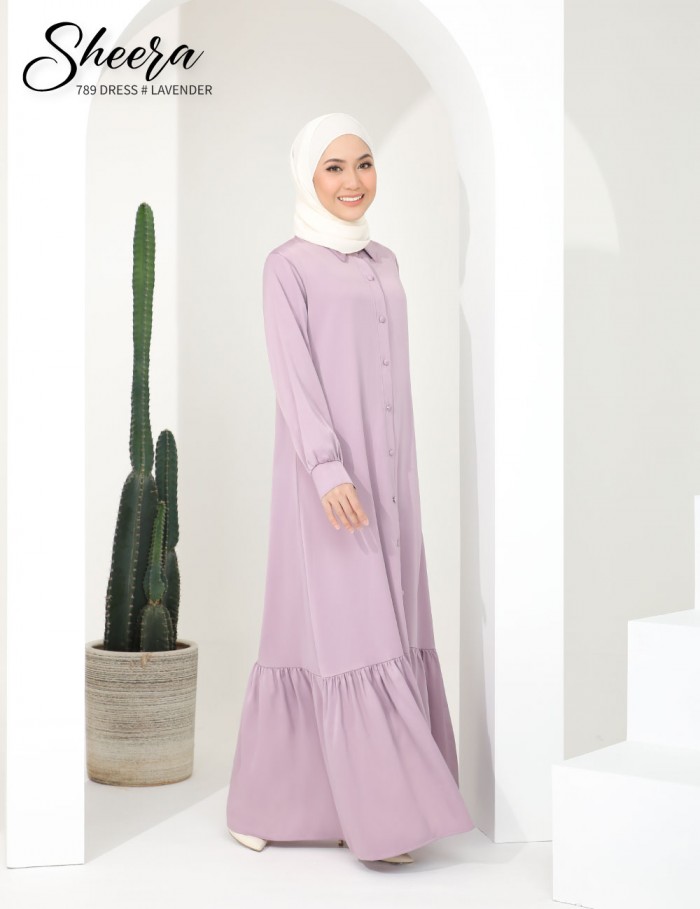 SHEERA 3 WAY DRESS WITH BELT (LAVENDER) 789 / P789