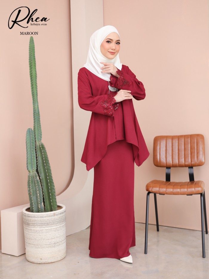 RHEA KEBAYA MODERN (MAROON) 9106 / P9106