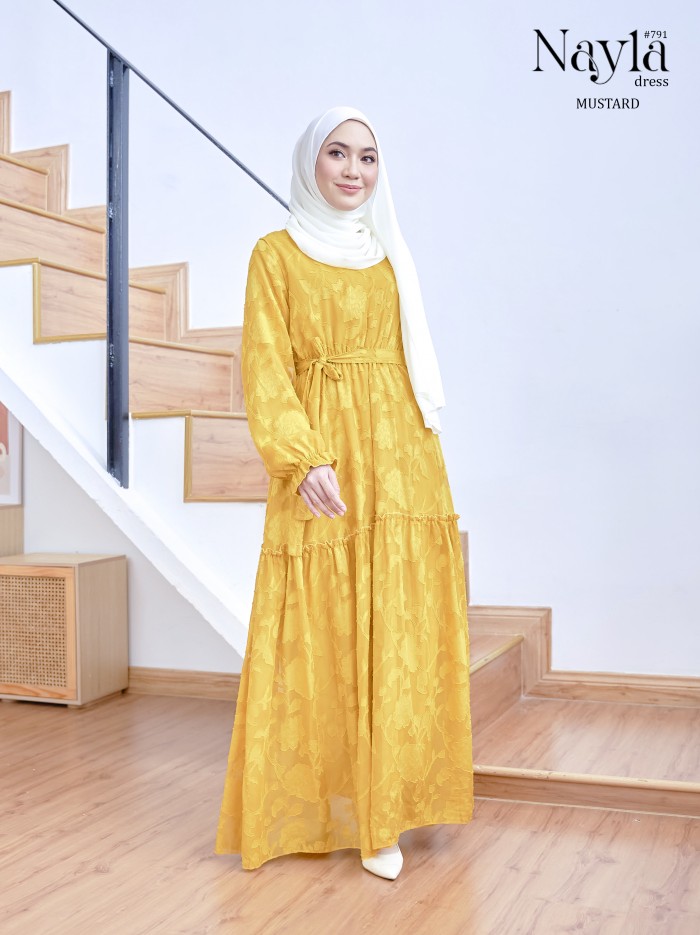 NAYLA DRESS (MUSTARD) 791 / P791