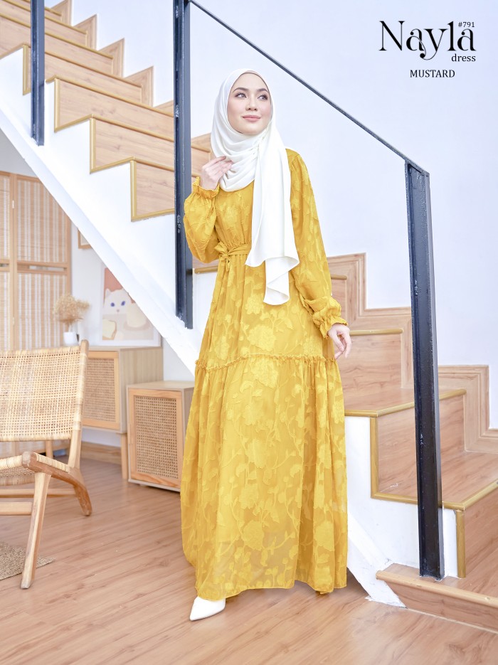 NAYLA DRESS (MUSTARD) 791 / P791