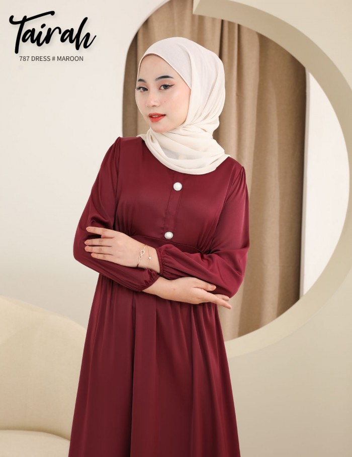 TAIRAH DRESS (MAROON) 787 / P787