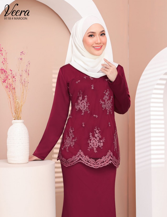 VEERA KURUNG MODERN (MAROON) 9118 / P9118