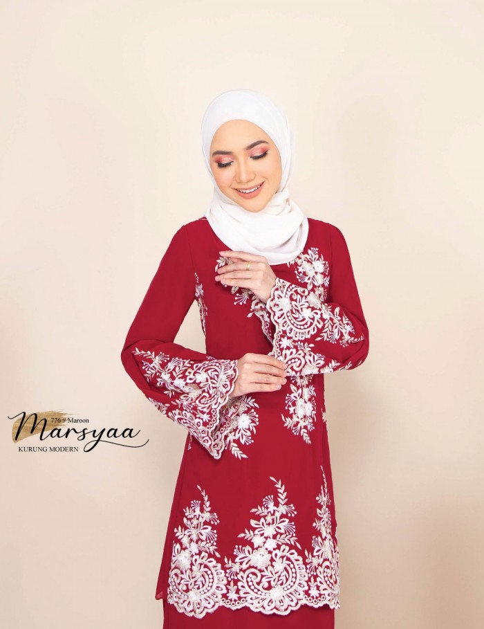 MARSYAA KURUNG MODERN(MAROON) 776/P776