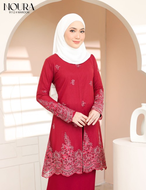 NOURA KURUNG MODERN (MAROON) 9112