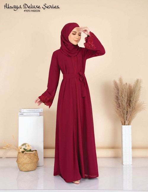 ABAYA DELUXE SERIES (MAROON) 9093 / P9093 / SP9093