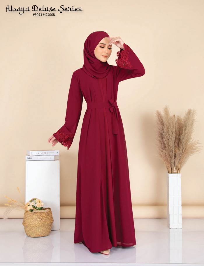 ABAYA DELUXE SERIES (MAROON) 9093 / P9093 / SP9093