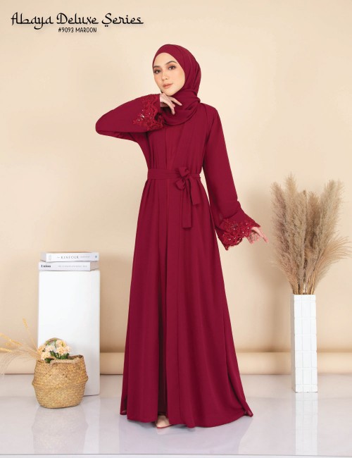 ABAYA DELUXE SERIES (MAROON) 9093 / P9093 / SP9093