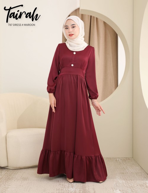 TAIRAH DRESS (MAROON) 787 / P787