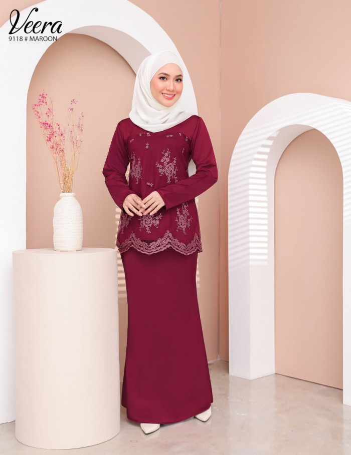 VEERA KURUNG MODERN (MAROON) 9118 / P9118