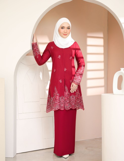 NOURA KURUNG MODERN (MAROON) 9112