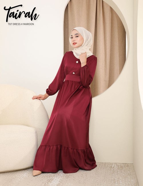 TAIRAH DRESS (MAROON) 787 / P787