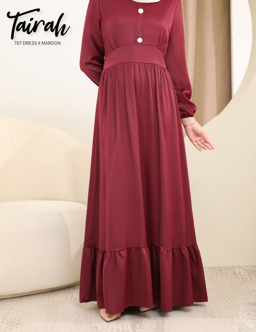 TAIRAH DRESS (MAROON) 787 / P787