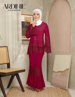 ARDINIE KURUNG MODERN (MAROON) 9140