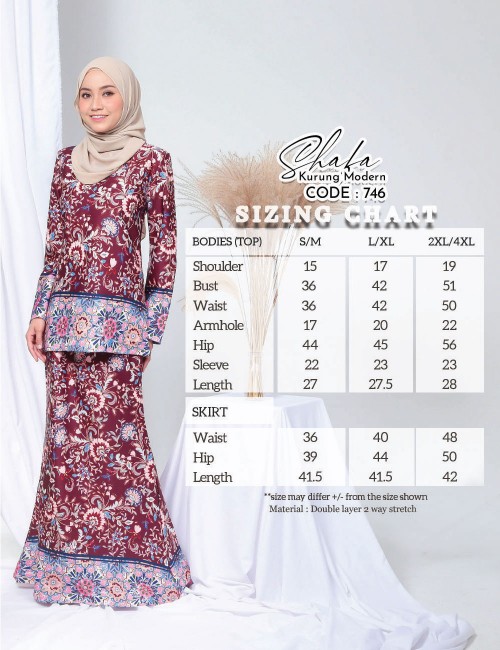 SHAFA KURUNG (PASTEL BLUE) 746 / P746 / SP746