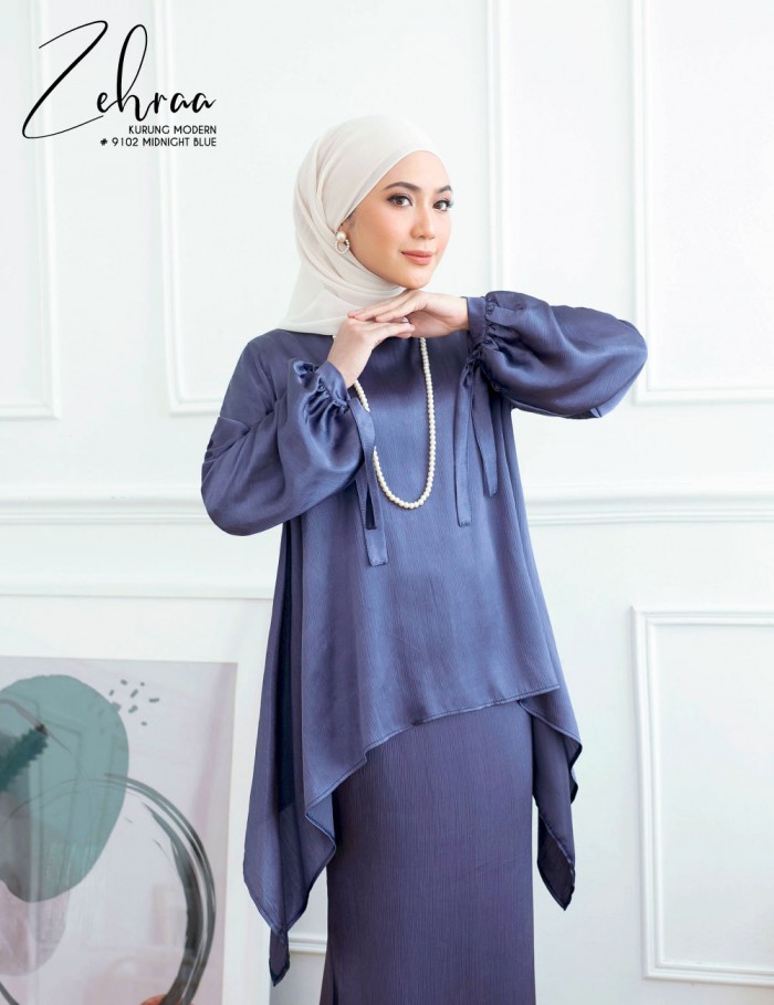 ZEHRAA KURUNG MODERN (MIDNIGHT BLUE) 9102