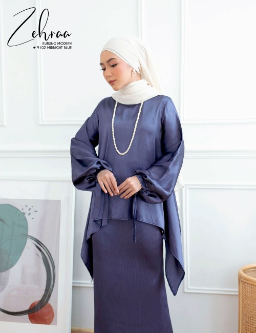 ZEHRAA KURUNG MODERN (MIDNIGHT BLUE) 9102