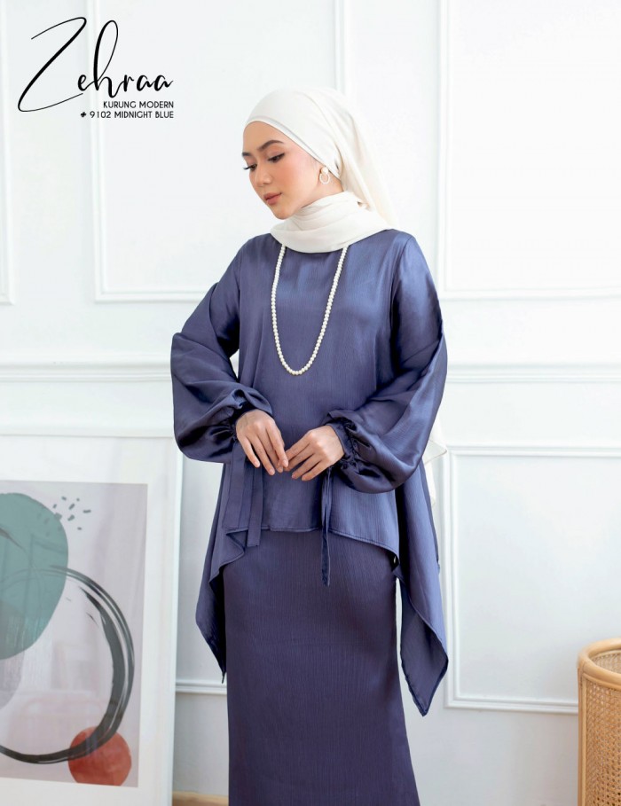 ZEHRAA KURUNG MODERN (MIDNIGHT BLUE) 9102