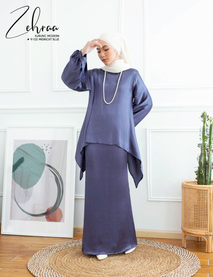 ZEHRAA KURUNG MODERN (MIDNIGHT BLUE) 9102