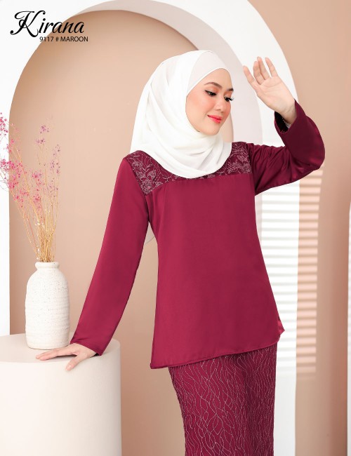 KIRANA KURUNG MODERN (MAROON) 9117 / P9117