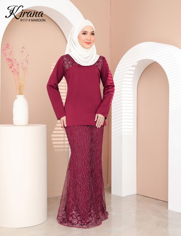 KIRANA KURUNG MODERN (MAROON) 9117 / P9117