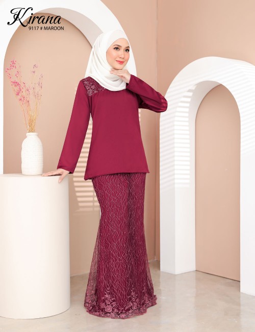 KIRANA KURUNG MODERN (MAROON) 9117 / P9117