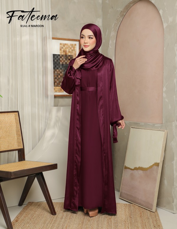 FATEEMA ABAYA (MAROON) 9141