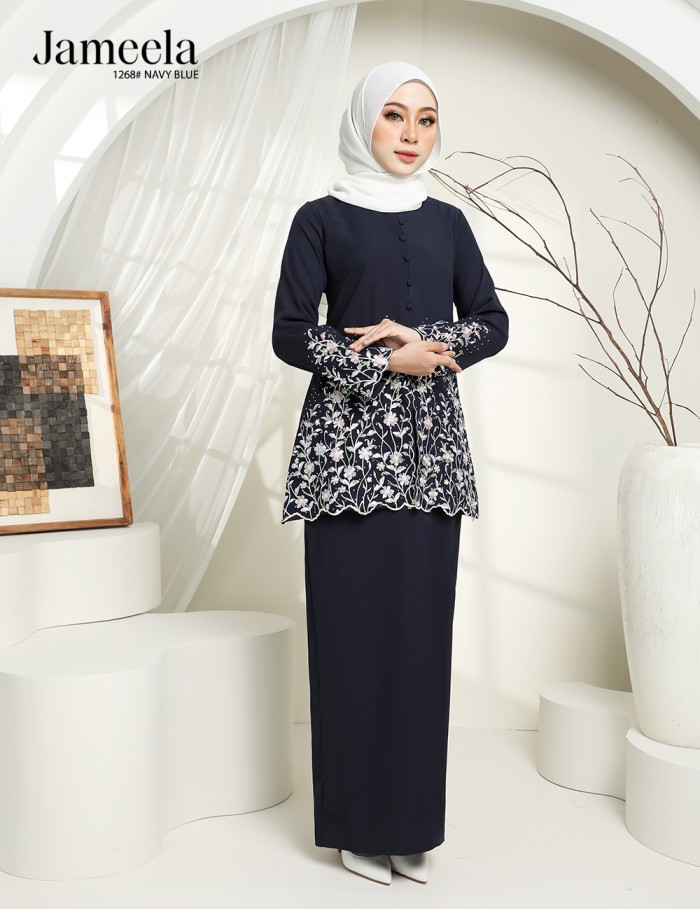 JAMEELA KURUNG MODERN (NAVY BLUE) 1268