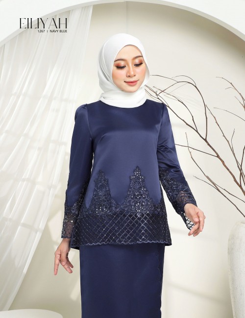 EILIYAH KURUNG MODERN (NAVY BLUE) 1267#