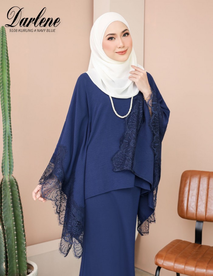 DARLENE KURUNG KAFTAN (NAVY BLUE) 9108