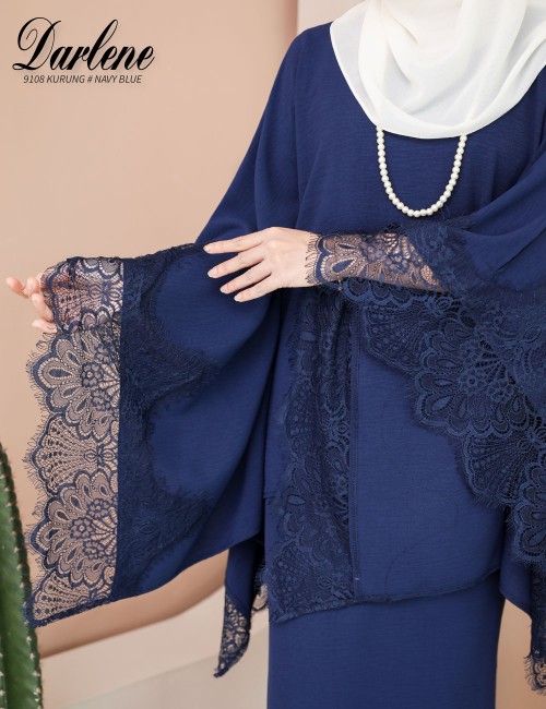 DARLENE KURUNG KAFTAN (NAVY BLUE) 9108