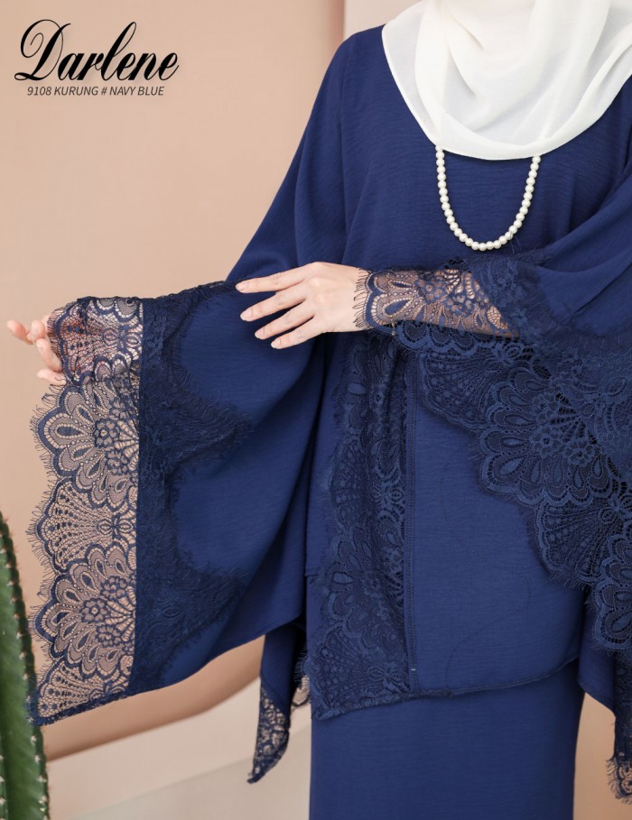 DARLENE KURUNG KAFTAN (NAVY BLUE) 9108