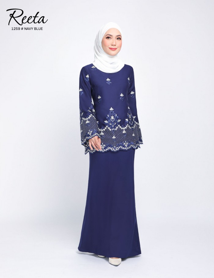 REETA EMBROIDERY KURUNG MODERN (NAVY BLUE) 1259 / P1259