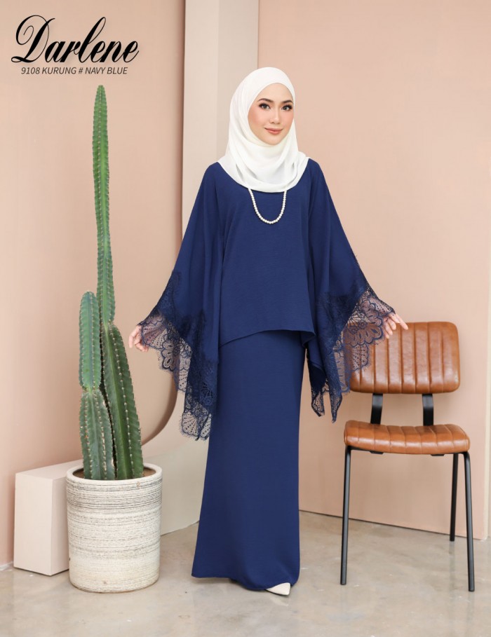 DARLENE KURUNG KAFTAN (NAVY BLUE) 9108