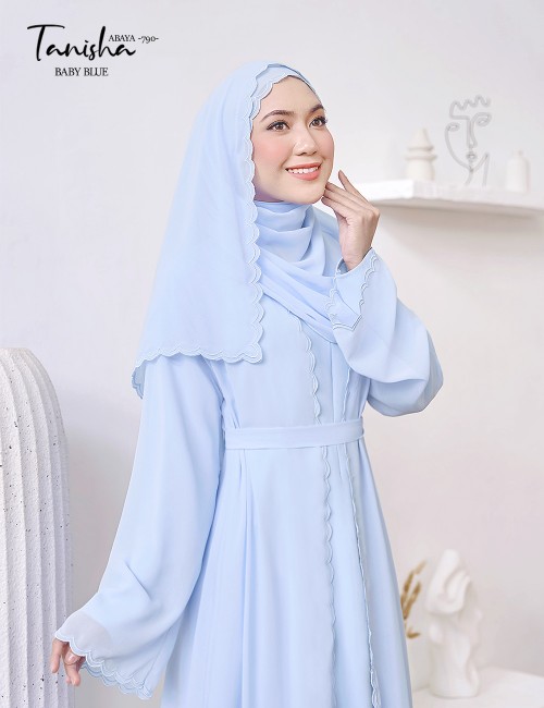 TANISHA ABAYA (BABY BLUE) 790 / P790 / SP790  (FREE SHAWL *till stock last)